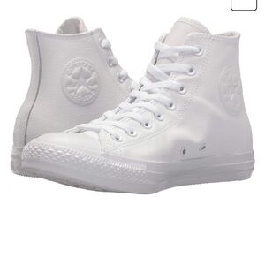 Converse All-White Leather High-Tops